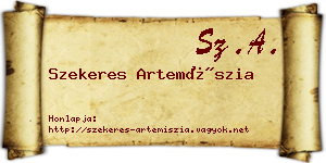 Szekeres Artemíszia névjegykártya